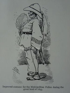 Police & Law METROPOLITAN POLICEMEN UNIFORM DURING GREAT HEAT1893 c1905 Cartoon - Bild 1 von 2