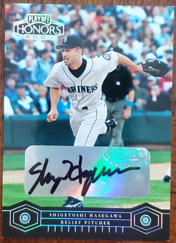 2004 PLAYOFF HONORS SHIGETOSHI HASEGAWA SILVER AUTO SP /50 CARD #176 NM/MT - Image 1 of 2