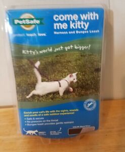 PetSafe COME WITH ME KITTY Cat Harness and Bungee Leash Black /Silver  Small