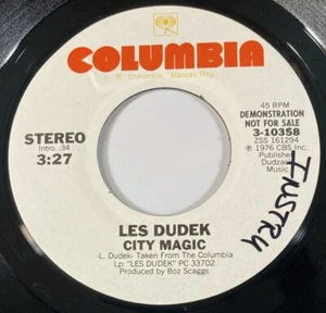 City Magic by Les Dudek (Columbia Records, 1976) Mono + Stereo Promo Vinyl 45 - Picture 1 of 7