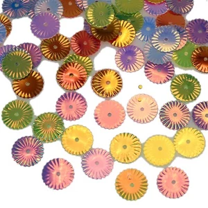 1000 Mixed Color Round Flower loose sequins Paillettes 10mm sewing Wedding craft - Picture 1 of 8