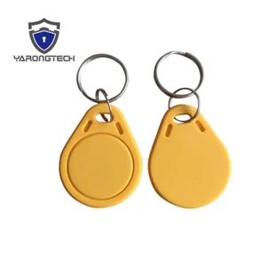13.56MHz MIFARE Classic 1K proximity Yellow IC Key fobs Access control-10pcs - Picture 1 of 3