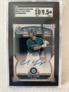2023 Bowman Chrome Mega Box Autographs #BMACY Cole Young Mariners SGC 9,5/10 - Bild 1 von 2