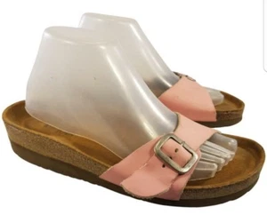 NAOT FOOTWEAR PINK LEATHER SLIDES SIZE EUR 41 WOMAN - Picture 1 of 10