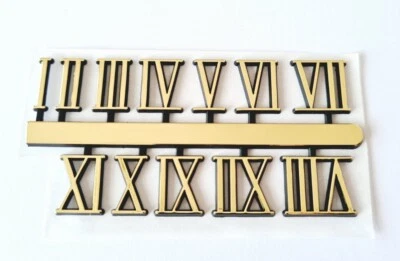 Roman Numerals Gold Height 21mm Clocks,Arts,Crafts Self Adhesive Plastic
