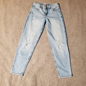 Abercrombie Kids Jeans High Rise Mini Mom Jean Blue Girls Sz 11/12 - Picture 1 of 9