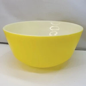 Vintage FIRE KING YELLOW MIXING BOWL Oven Ware 50's 60's Nice! - Picture 1 of 10