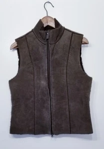 Express Damen Weste braun Leder gefüttert Gr. Medium - Bild 1 von 5