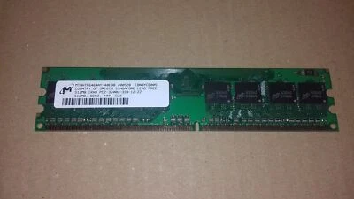 512MB PC2-3200U RAM PC Micron MT8HTF6464AY-40EB8 DDR2 DIMM 240pins 400MHz CL3 - Imagen 1 de 2