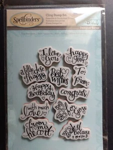 SPELLBINDERS TINY SENTIMENTS RUBBER STAMPS (11) - Picture 1 of 2