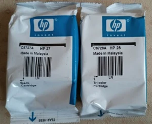 Oryginalne wkłady atramentowe HP 27 czarne + HP 28 kolorowe - Darmowa wysyłka! - Zdjęcie 1 z 6