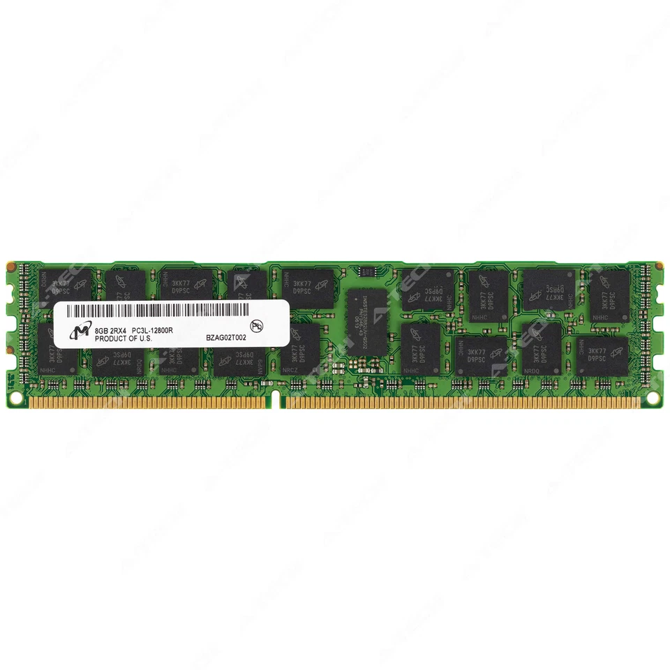 Micron 8GB DDR3 RDIMM MT36KSF1G72PZ-1G6K1 MT36KSF1G72PZ-1G6M1 Server Memory RAM - Image 1 of 2