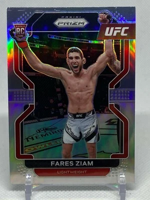 2022 Panini UFC Prizm Fares Ziam Rookie Silver Holo #143 - Image 1 of 2