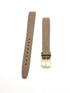 12mm Hirsch Brown Saddle Leather Vintage Wristwatch Strap Fixed Lug Flat Strap - Picture 1 of 6