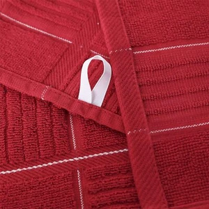 Red Kitchen Towels and Dishcloths Set Dish Towels and Dish Rags Set Pack of 8 - Picture 1 of 8