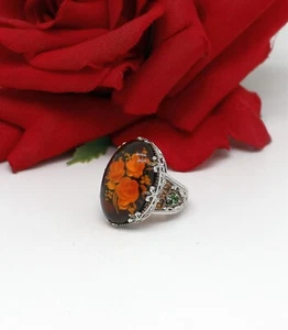 Sterling Silver Michael Valitutti Gems en Vogue Amber Ring Size 6 CAT RESCUE - Picture 1 of 3