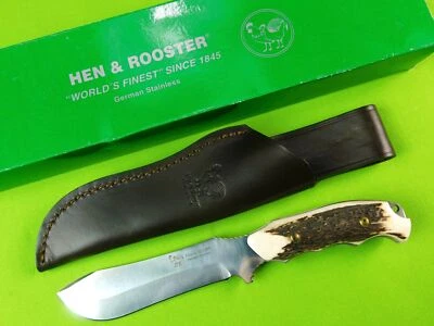 Cuchillo de caza alemán de acero inoxidable para gallina y gallo Toledo España con funda Foto 1 de 4