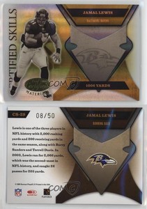 2005 Leaf Certified Materials Skills Mirror Gold /50 Jamal Lewis #CS-29