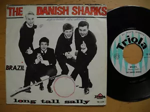 DANISH SHARKS Brazil / Long Tall Sally 45 7" single 1964 Denmark VG+ beat mod - Foto 1 di 2