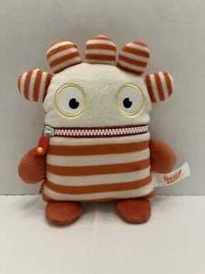 Gerd Hahn’s Worry Eaters SAGGO Zippered Mouth Plush Toy 9" Tall Orange White  - Picture 1 of 5