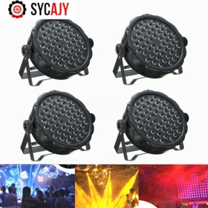 4x 54 LED RGBW Stage PAR 64 Light 162W Party Lighting DMX DJ Show Strobe Uplight - Picture 1 of 12