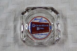 RARE 1950'S GRIESEDIECK BROS. LAGER BEER GLASS ASHTRAY SIGN DEALER SALES PROMO