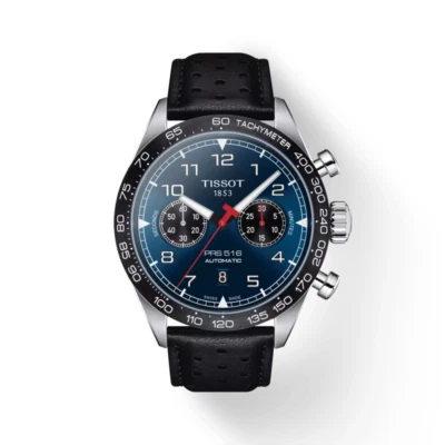 Tissot PRS 516 Chronograph Automatic Leather Strap Men's Watch T1316271604200 - Image 1 of 4
