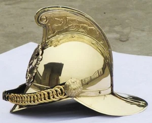 CASCO VICTORIANO ""MERRYWEATHER"" BOMBERO BRIGADA DE BOMBEROS BRITÁNICO JEFE - Imagen 1 de 3
