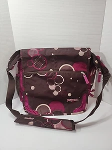 Jansport Computer Messenger Satchel Bookbag with Adjustable Strap Brown Pink - Picture 1 of 7