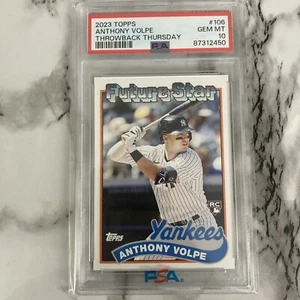 2023 Topps Anthony Volpe Future Star RC Rookie NY Yankees PSA 10 - Picture 1 of 1
