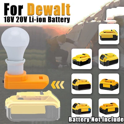 Luz de Trabajo LED para Batería Dewalt 20V Li-Ion E27 Bombilla Portátil Inalámbrica Lámpara Foto 1 de 4