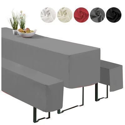 heimtexland ® Hussen Set 3-teilig Bierzeltgarnitur Biertisch Tischdeko Typ860