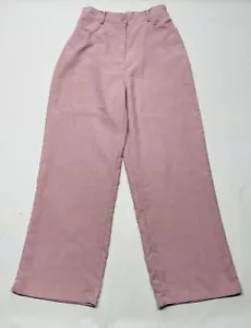 Light Pink Corduroy High Waist Baggy Loose Pants Women’s M 26x27 Barbie Preppy - Picture 1 of 12