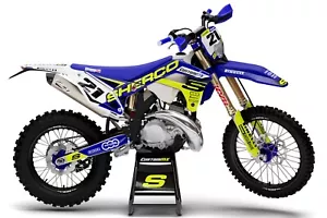 SHERCO SE 125 250 300 450 FULL Graphics Kit With Backgrounds Model - Picture 1 of 4