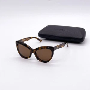 NEW BALENCIAGA BB0217S 002 SUNGLASSES BALENCIAGA WOMEN’S BROWN EYEWEAR - Picture 1 of 11