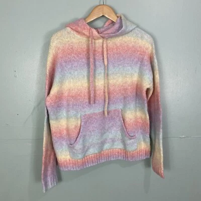 Generation Love Toby Rainbow Hoodie Pullover Sweater Wool Blend Sz L - Image 1 of 4