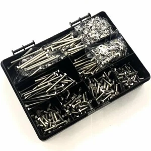 900 ASSORTED A2 STAINLESS STEEL M4 FULLY THREADED SET SCREWS BOLT NUT WASHER KIT - Picture 1 of 1