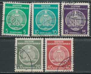 RDA 1957 Mi.-Nr. 34 35 36 37 39 - Sellos de servicio A - matasellados / o - Imagen 1 de 1
