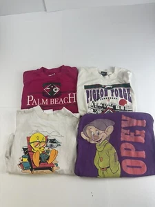 Vtg 90s T-Shirt Lot YOUTH Small 6-8 Disney Snow White Looney Tunes - Picture 1 of 7