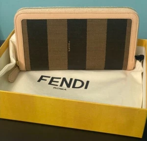 Authentic Fendi Penguin Two Toned Zip Around Wallet OG Dust Bag And Box - Picture 1 of 10