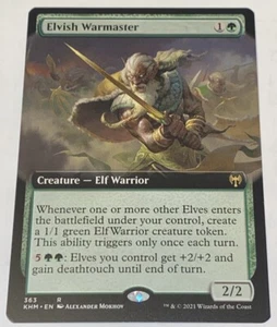 Elvish Warmaster Extended Art 363 Kaldheim Elf Warrior MTG MAGIC NEW UNPLAYED - Picture 1 of 2