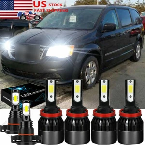 6x For Dodge Grand Caravan 2011-2019 white LED Headlight kit Bulbs High Low Fog - Bild 1 von 12