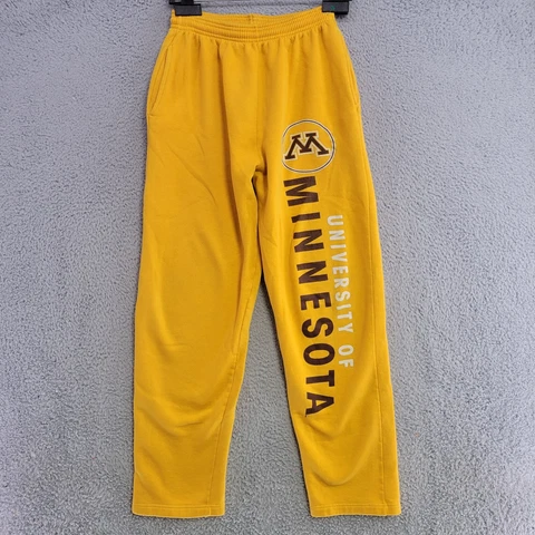 Minnesota Gophers Sweatpants Womens S Small Yellow Drawstring Pockets College Cover