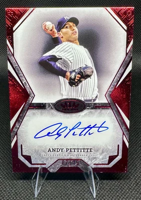 Topps Tier One Yankees Andy Pettitte Auto 07/15 Red Foil - Imagem 1 de 3