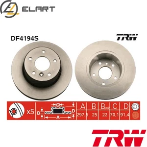 2x BRAKE DISC DF4194S FOR LAND ROVER DISCOVERYII 15/10/16P 2.5L 5cyl35/56D 3.9L - Picture 1 of 18