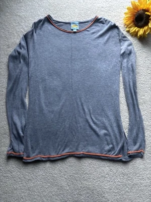C&C California Long Sleeve Top Size M Gray Orange Trim - Image 1 of 4
