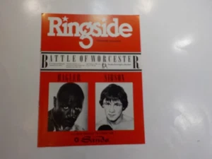 MARVIN HAGLER vs TONY SIBSON Boxing Program Fight Memorabilia Collectible VTG - Picture 1 of 1