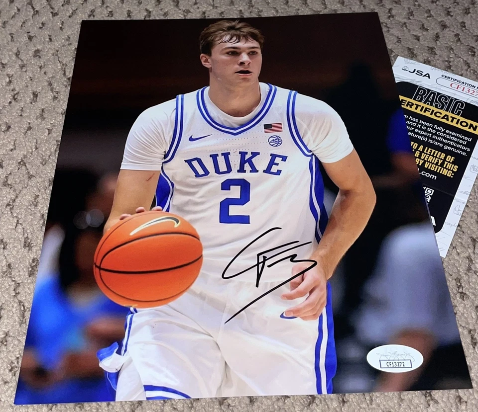 COOPER FLAGG SIGNED 8X10 PHOTO DUKE BASKETBALL AUTOGRAPH JSA BLUE DEVILS AUTO - Image 1 of 1