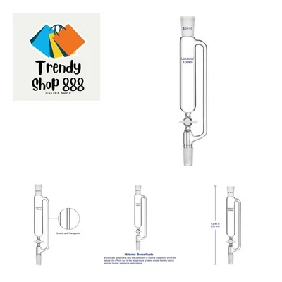 Pressure Equalizing Addition Funnel, Borosilicate Glass Dropping Funnel 24/40... - Image 1 of 4
