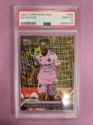 2023 Topps Now MLS David Ruiz #205 Rookie CALL-UP PSA 10 GEM MT INTER MIAMI ZZ8 - Image 1 of 3
